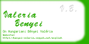 valeria benyei business card