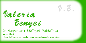 valeria benyei business card